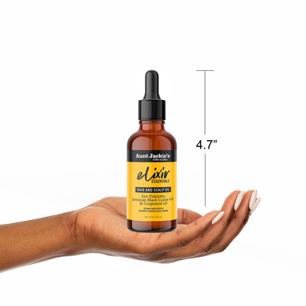 Saw Palmetto, Jamaican Black Castor & Grapeseed Elixir Curly & Coily Hair Oil